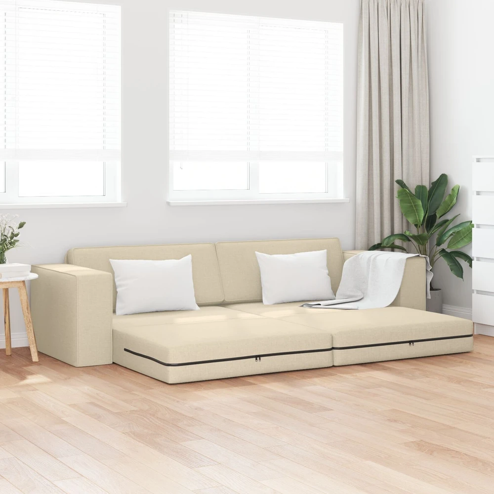 Sofa lova Kreminė 245 x 78 x 77 cm audinys