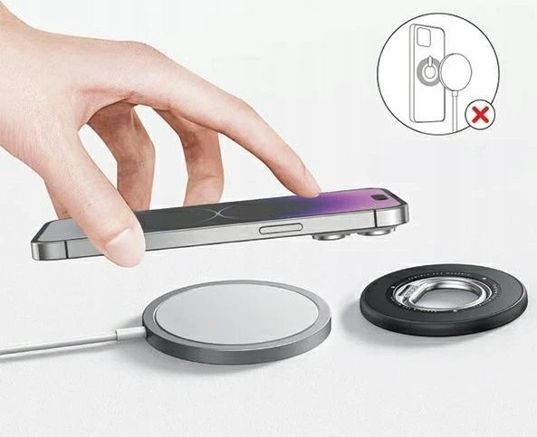 SODI dvipusis magnetinis Ring Stand BM-350 juodos spalvos MagSafe