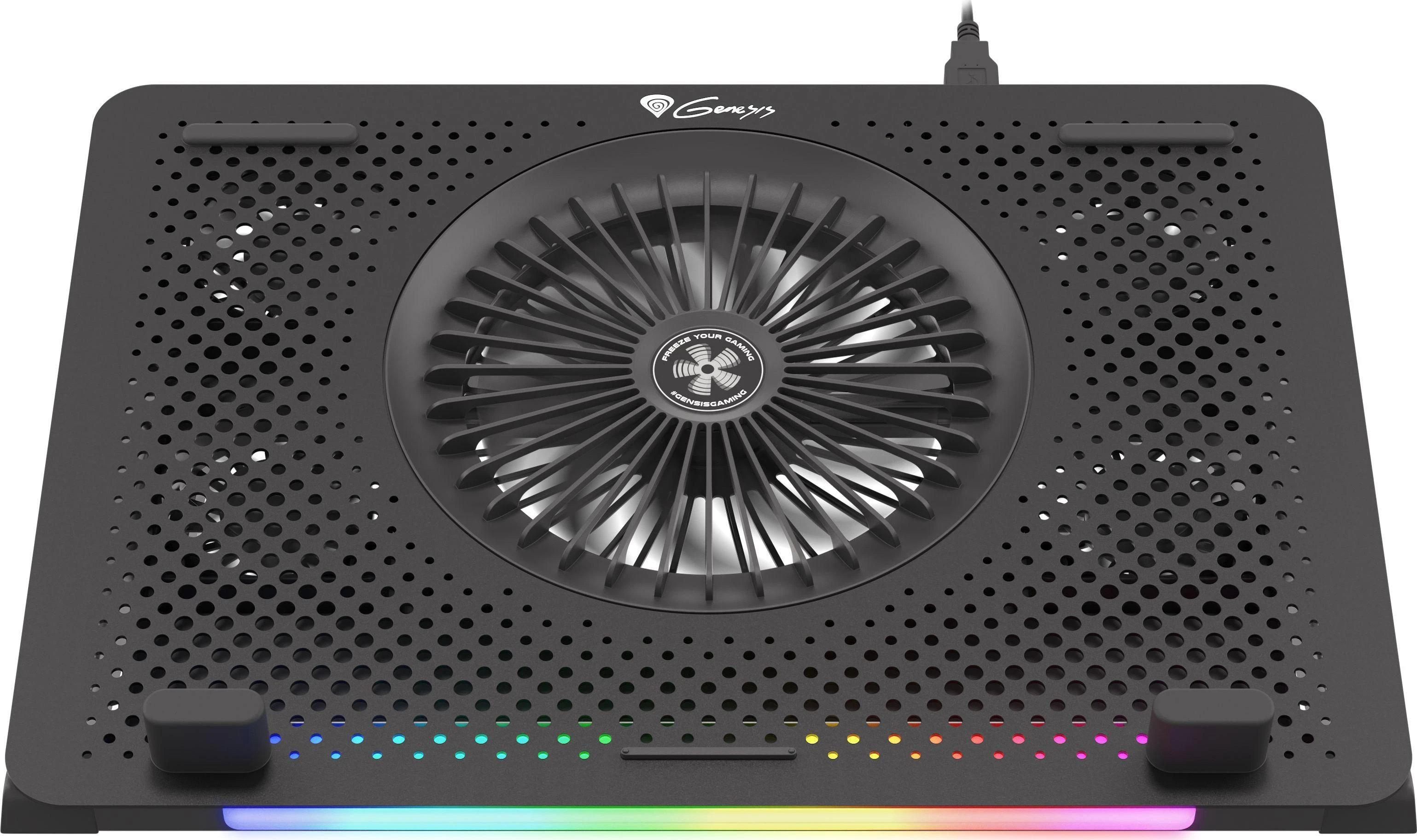 NATEC Genesis nešiojamojo kompiuterio aušinimo padėklas Oxid 450 RGB 15,6"