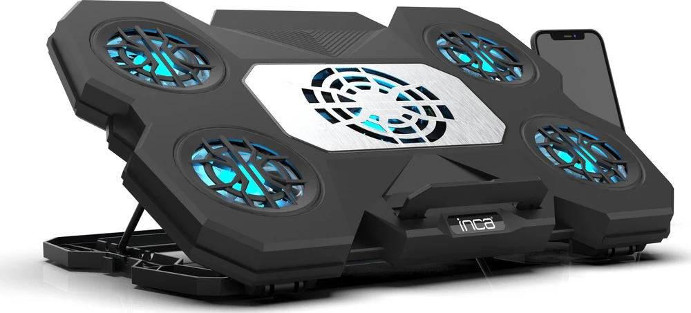 Inca INCA nešiojamojo kompiuterio aušinimo padas Kühler INC-614GMS Gaming, 9-17'', 5 Lüfter