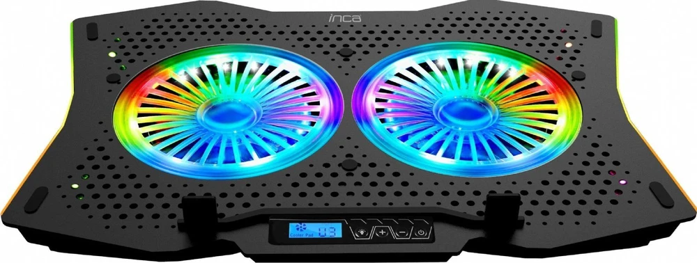 „Inca“ nešiojamojo kompiuterio aušinimo kilimėlis, aušinimas INC-606TGS, LCD ekranas, 10–18 colių, mažmeninė prekyba