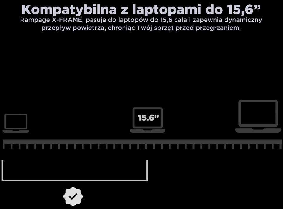 Rampage AD-RX34 12.1-17 reguliuojamas juodas