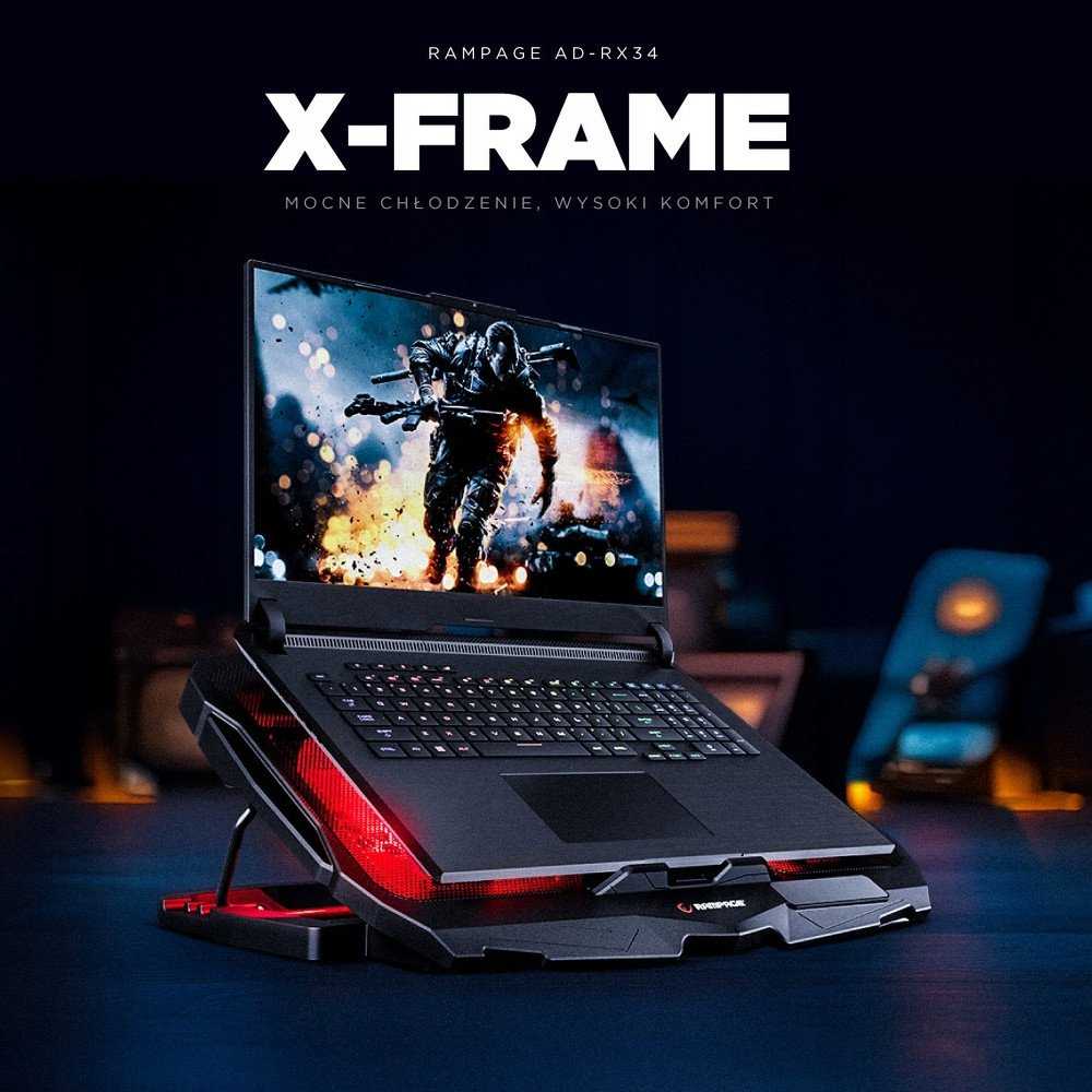 Rampage AD-RX34 12.1-17 reguliuojamas juodas