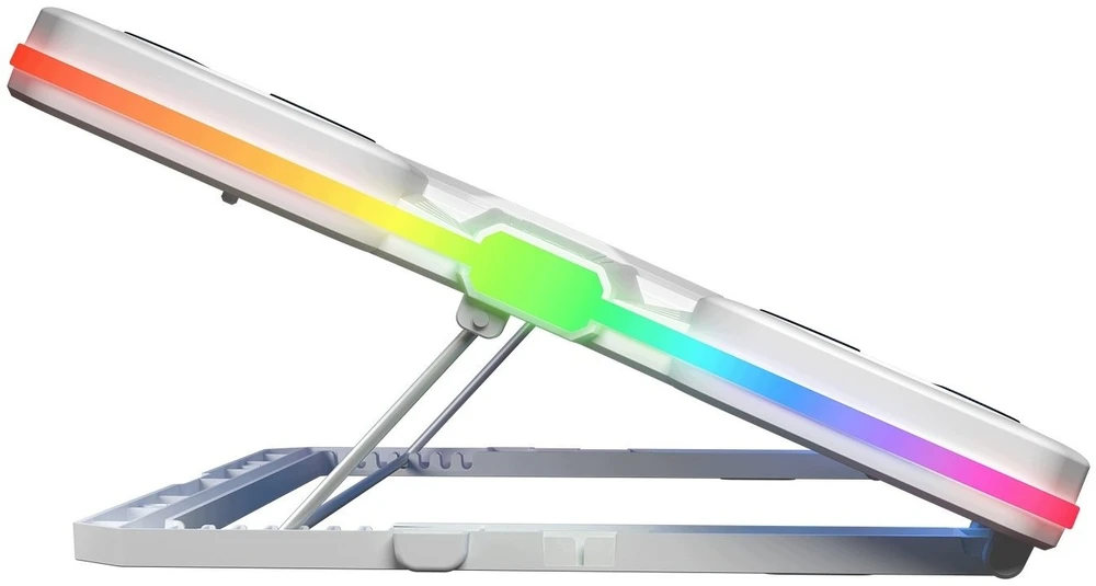 Rampage Glacier Gamingowa podstawka chłodząca pod laptop 14–17”, 2600RPM, balta