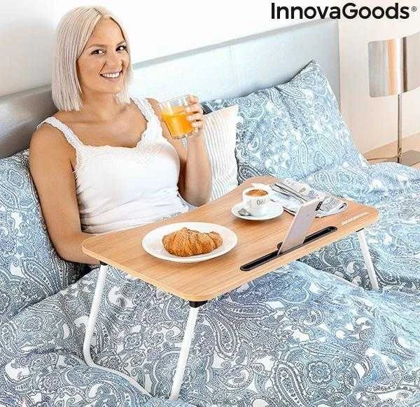 InnovaGoods daugiafunkcis sulankstomas staliukas su pagalbiniu dėklu