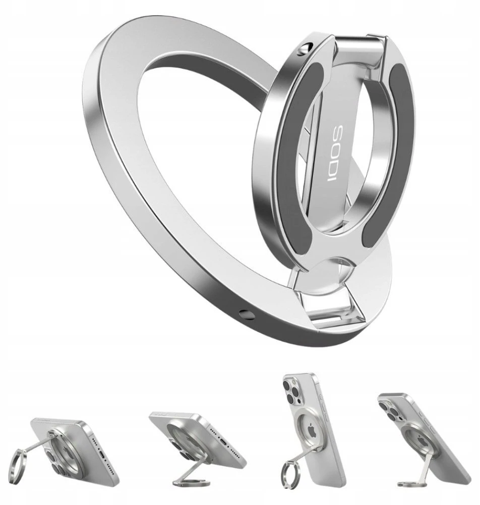 Ring SODI ST04 double-sided magnetic with MagSafe - sidabrinis