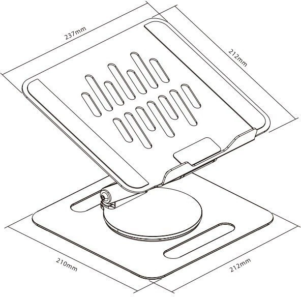 Podstawka stojak pod laptop/tablet TB-LPT2 do 15 cali 10kg