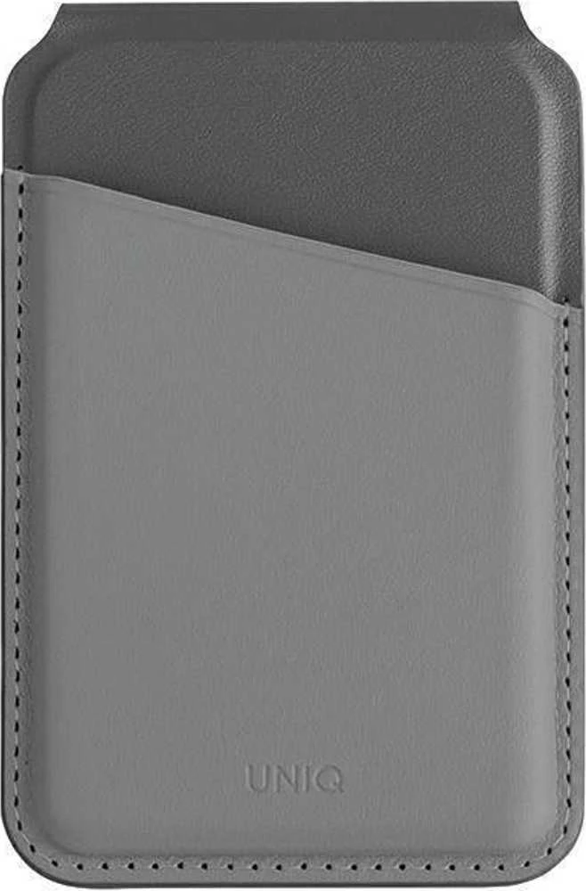 Dėklas UNIQ Lyden DS magnetic wallet RFIDi phone stand pilkos spalvos-juodos spalvos/charcoal pilkos spalvos-juodos spalvos