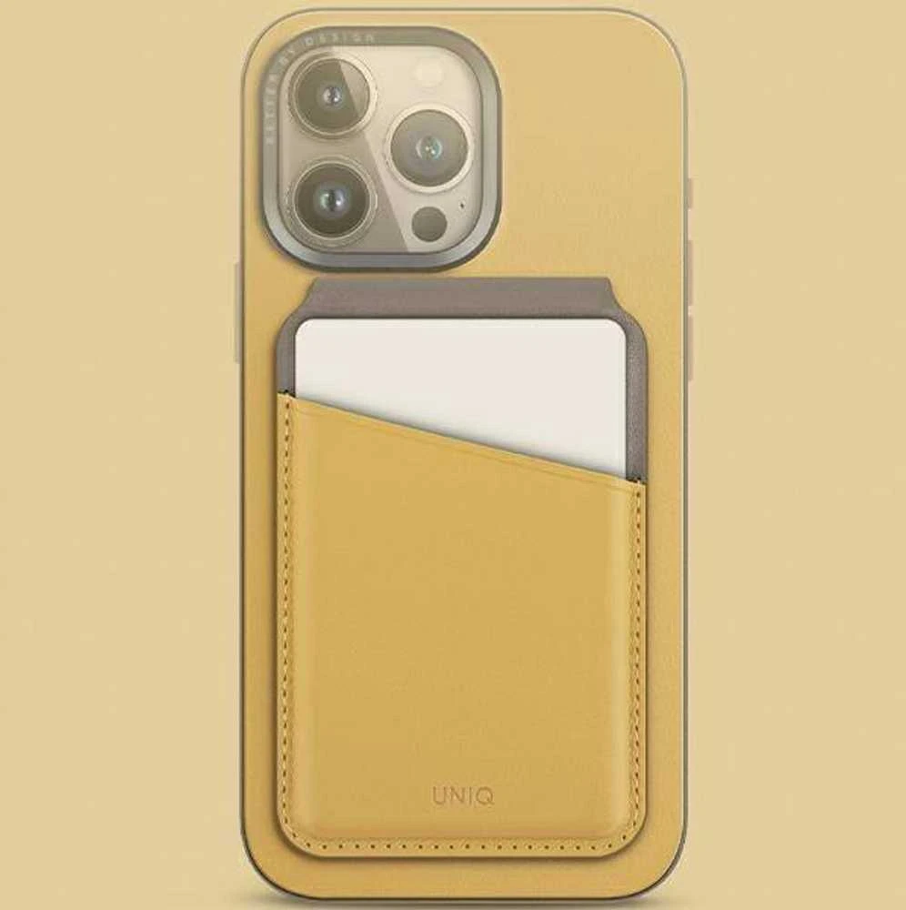 Dėklas UNIQ Lyden DS Magnetic RFID Wallet Phone Stand Geltona-Pilkas/Canary Geltona-Flint Pilkas
