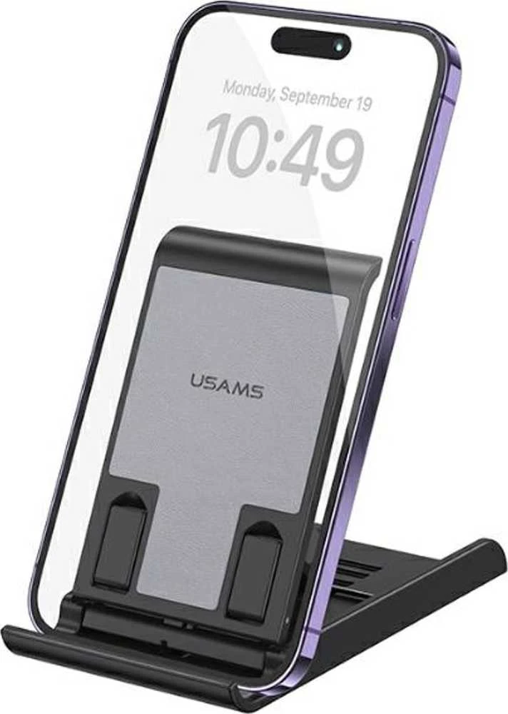 USAMS Foldable desk stand skirtas phone/tablet juodos spalvos ZJ073ZJ01 (US-ZJ073)