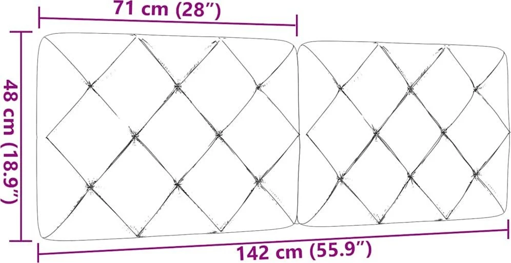 Galvūgalio pagalvėlė, mėlynos spalvos, 140cm, audinys