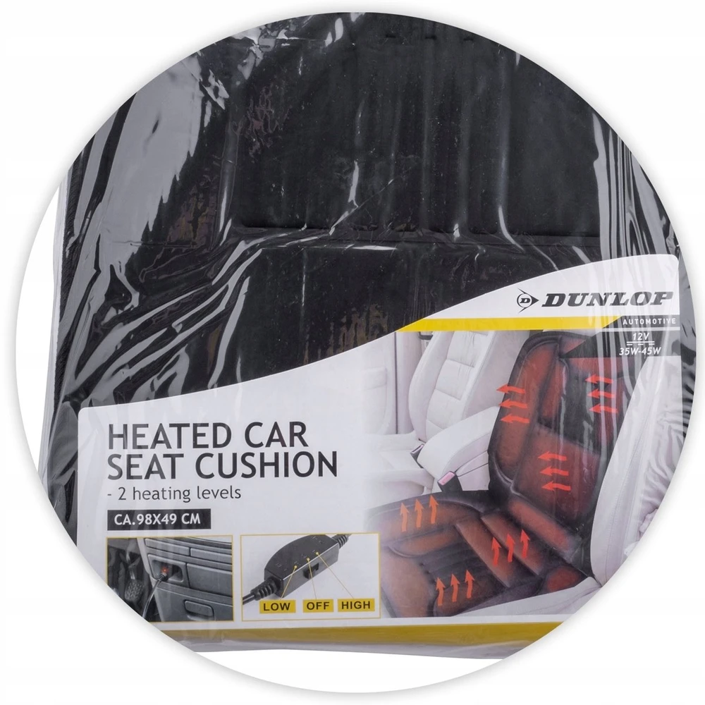 Dunlop Šildoma automobilinė sėdynės pagalvėlė 12V