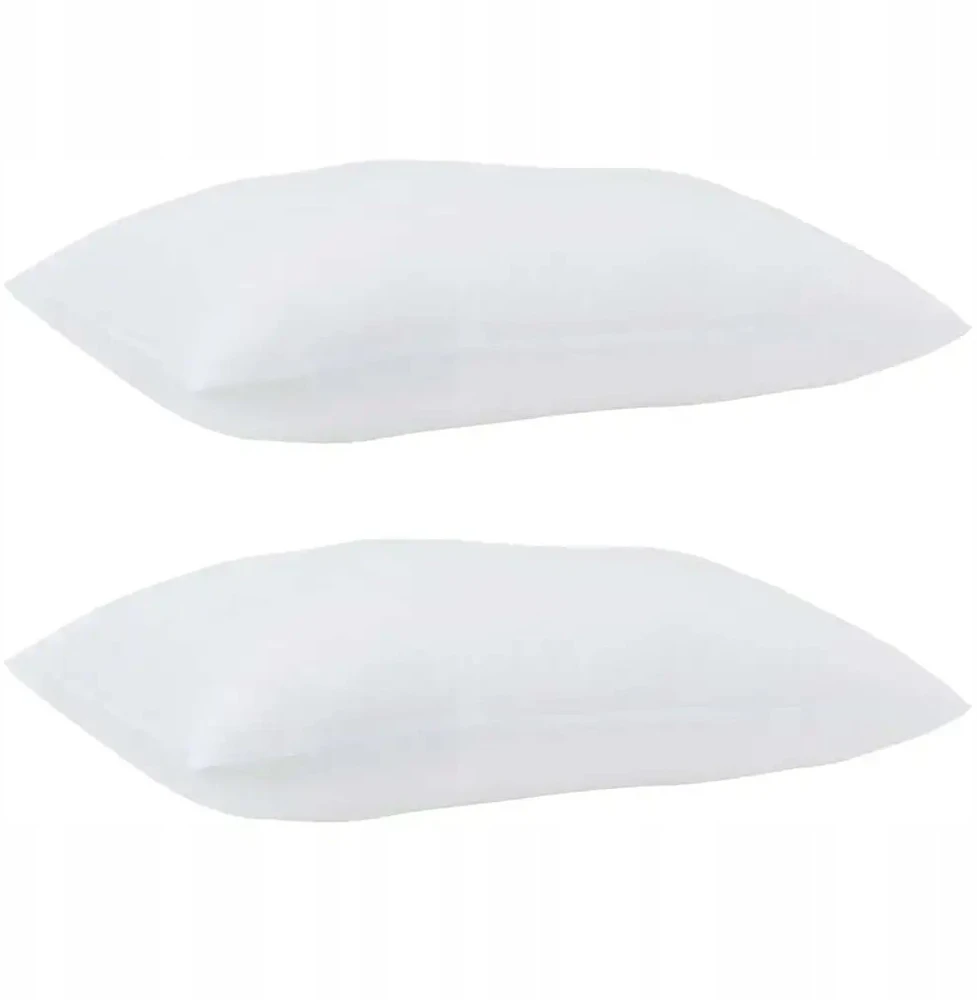 Pagalvė su pagalve 2 pcs Balta 61 x 41 x 20 cm Poliesteris