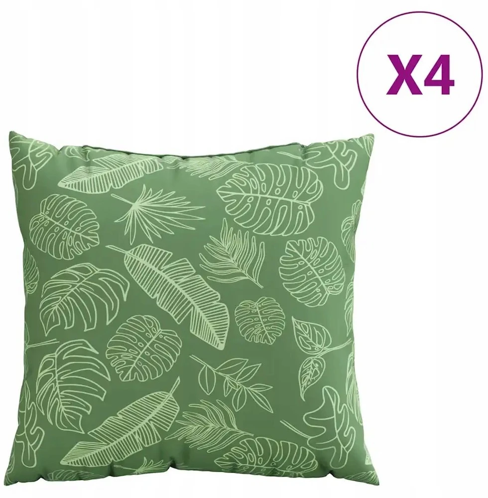 Išsklaidymo pagalvės Lapelis 4 pcs Lapų raštas 60 x 60 cm