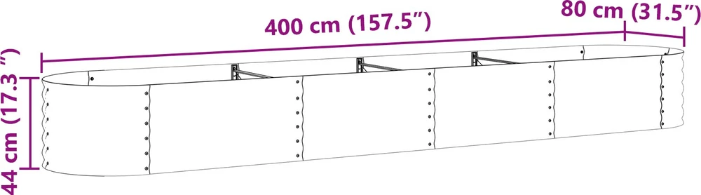 Pakelta lova Ruda 400 x 80 x 44 cm Plienas
