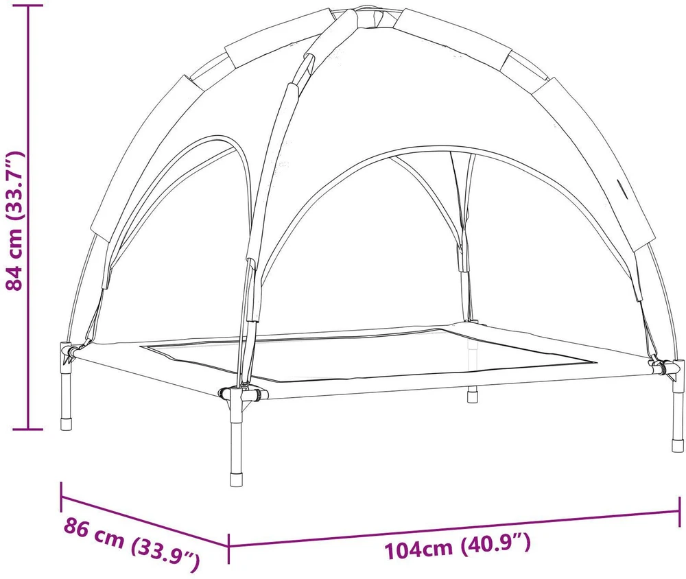 Šuo Lova 104 x 86 x 84,5 cm Plienas Ruda