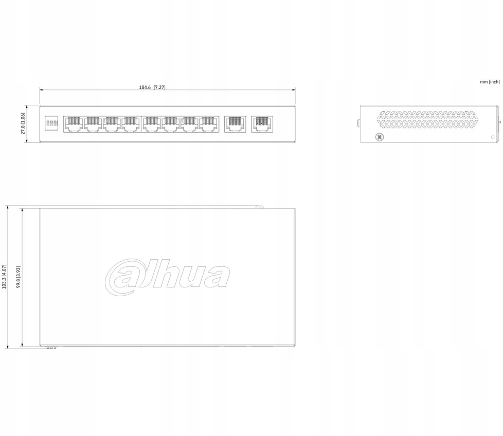 Ausinės Dahua Technology DAHUA CS4010-8ET2GT-60 8 prievadų PoE jungiklis