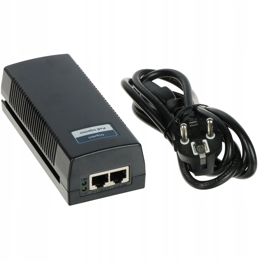 TST 90W PoE injektorius su maitinimo laidu