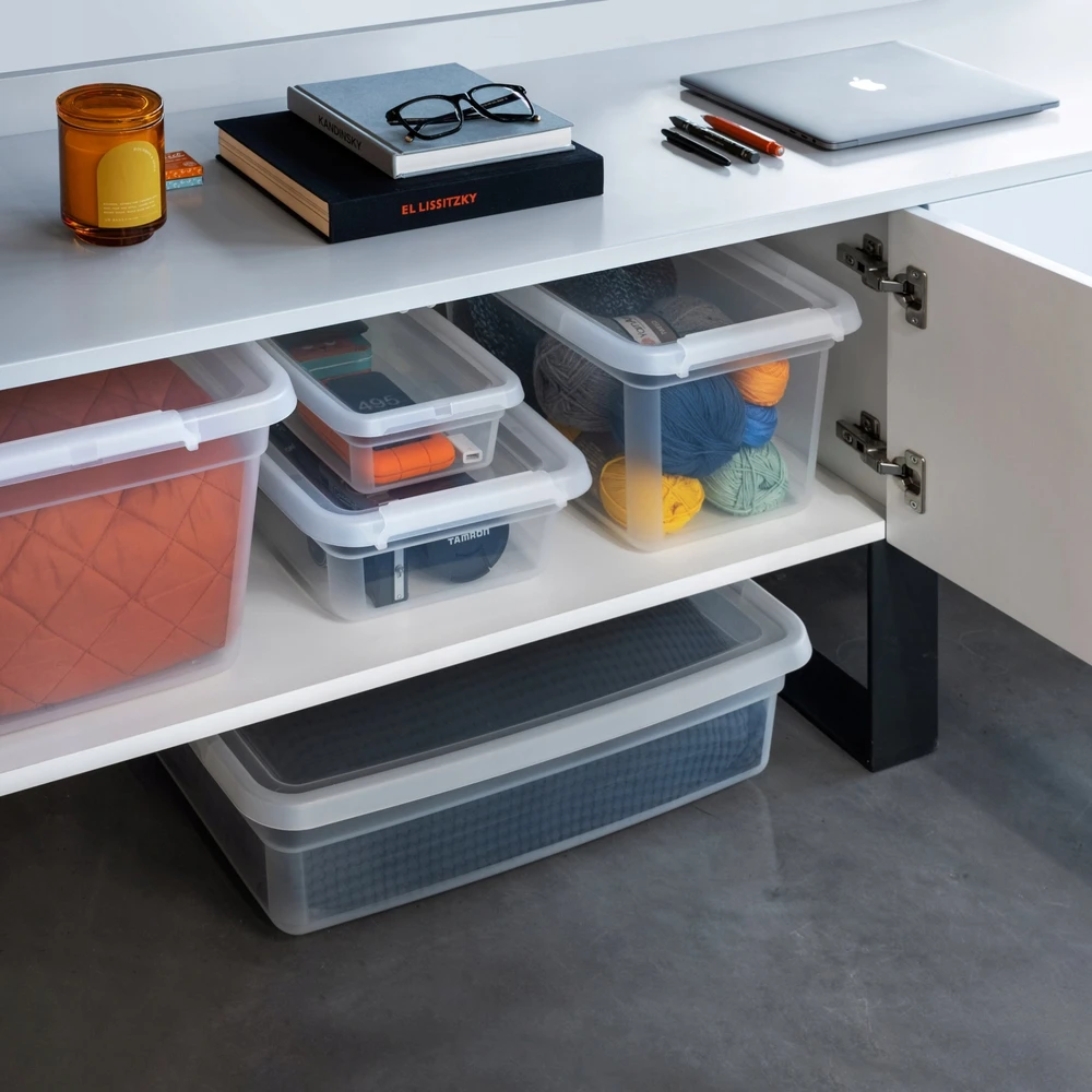 Moxom Basestore container with lid and clips, 14x19x6 cm 1 L