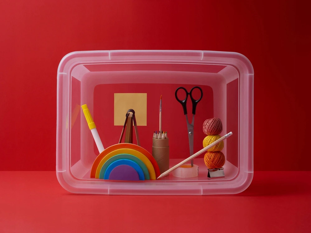 Moxom Basestore container with lid and clips, 14x19x6 cm 1 L
