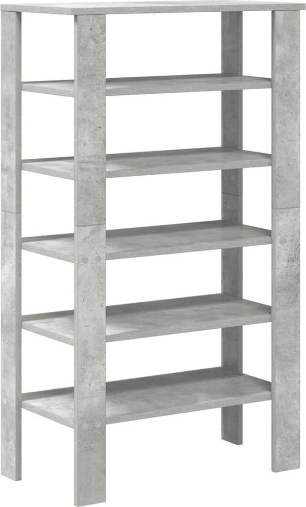 Lentyna batams, betono pilka, 61x32x105cm, apdirbta mediena