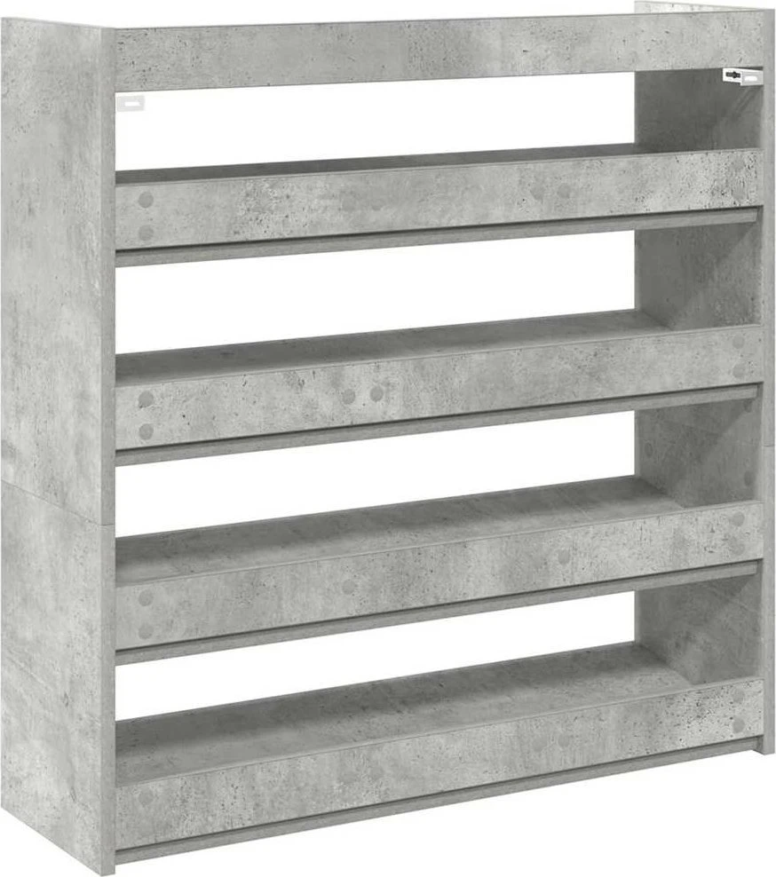 Lentyna batams, betono pilka, 80x25x81cm, apdirbta mediena