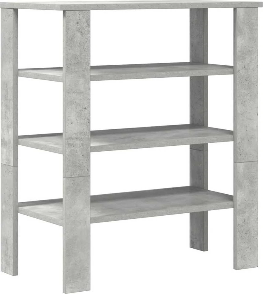 Lentyna batams, betono pilka, 61x32x70cm, apdirbta mediena
