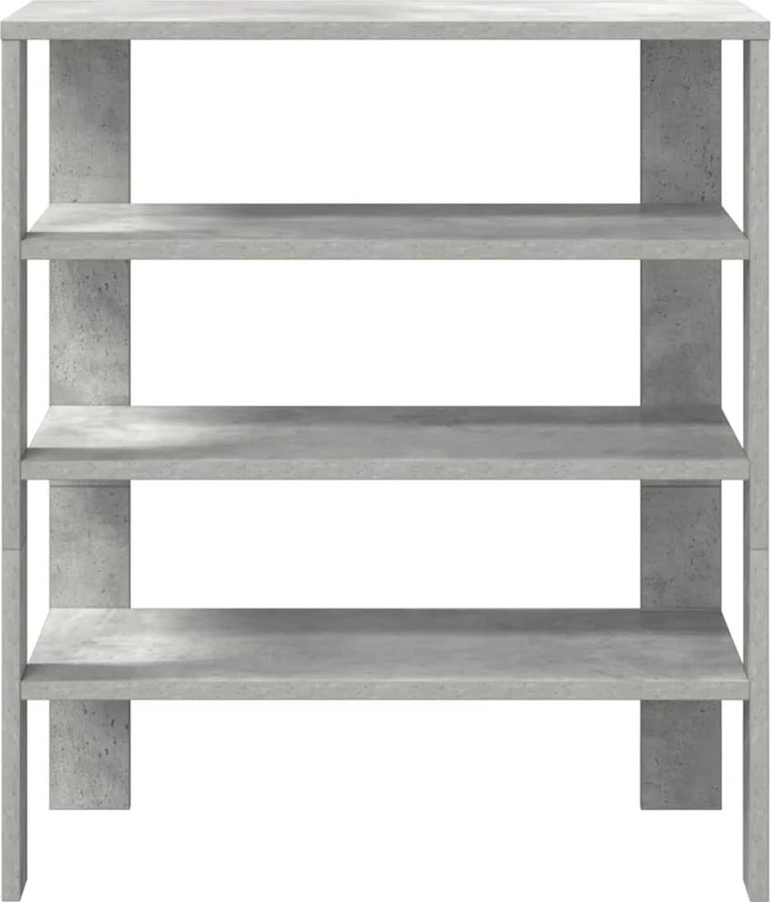 Lentyna batams, betono pilka, 61x32x70cm, apdirbta mediena