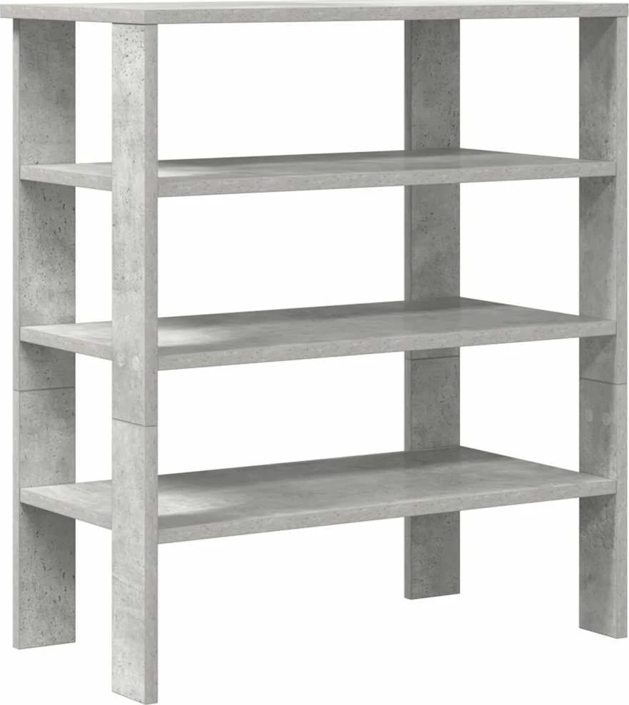 Lentyna batams, betono pilka, 61x32x70cm, apdirbta mediena