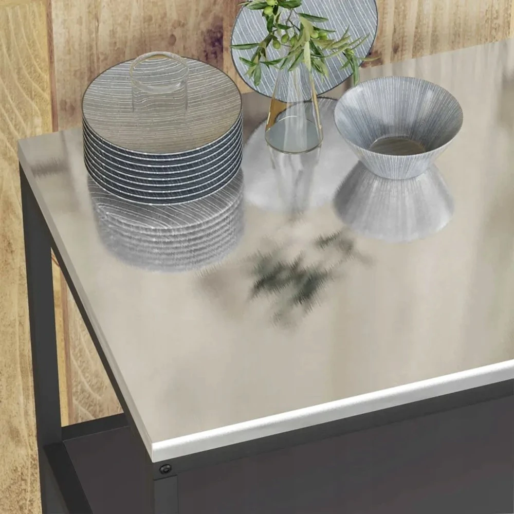 Virtuvės lentynų vienetas HATTEM Juoda 60 x 50 x 92 cm Plienas