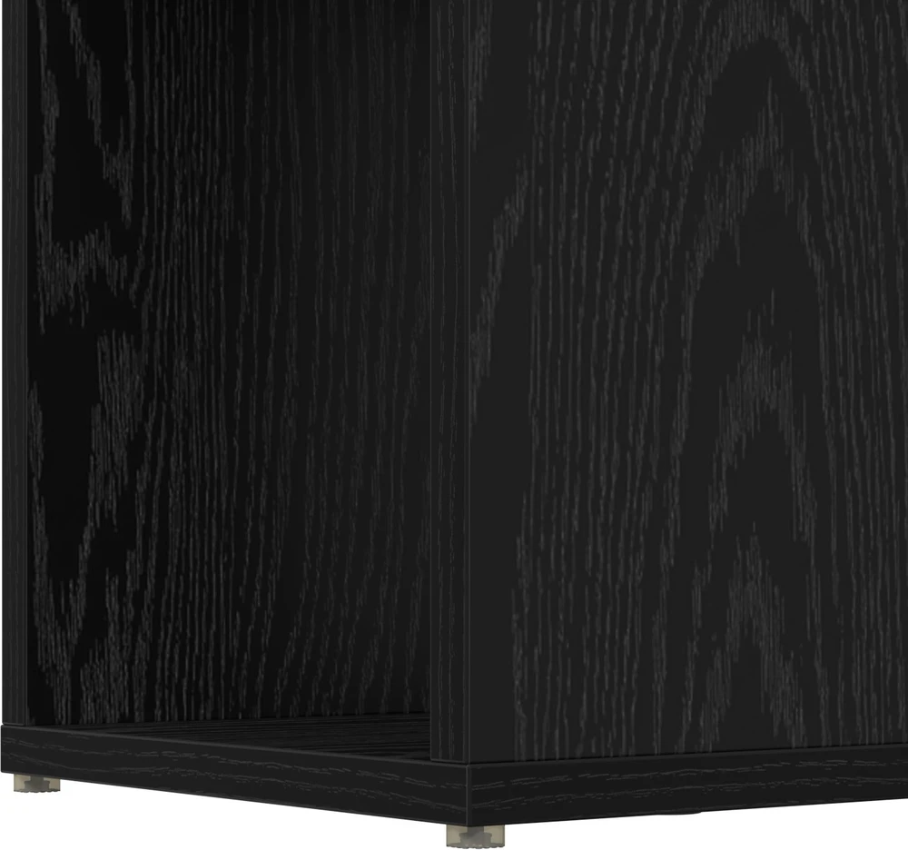 TV staliukas TV spintelių komplektas 80 x 24 x 156 cm Juoda Apdirbta mediena