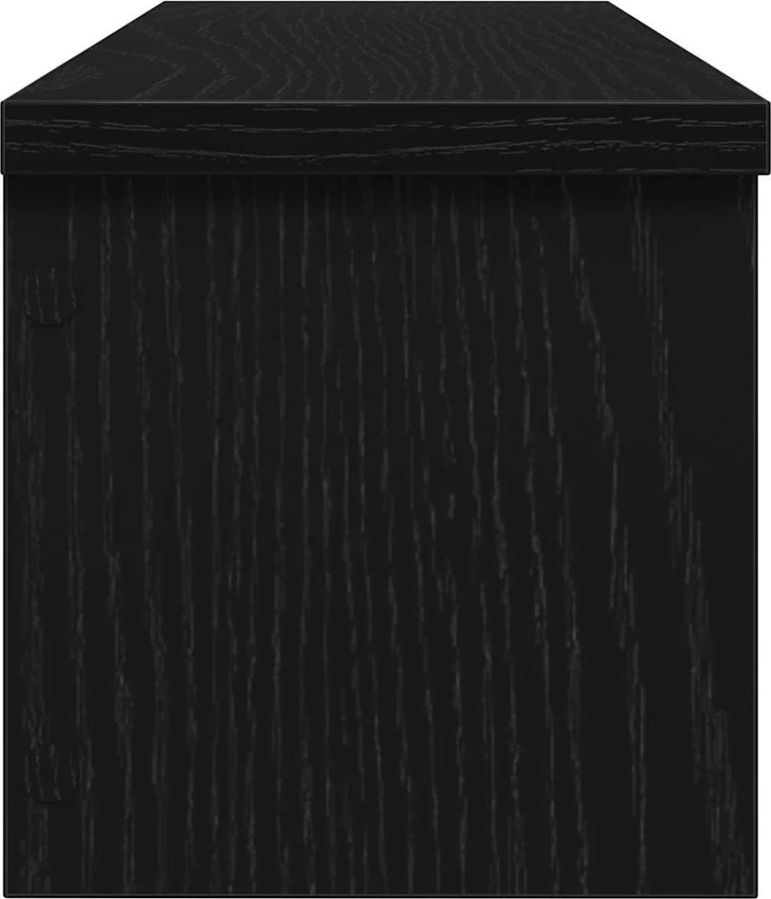 Virtuvės lentyna, sukraunama, juodas, 60x15x16cm, mediena