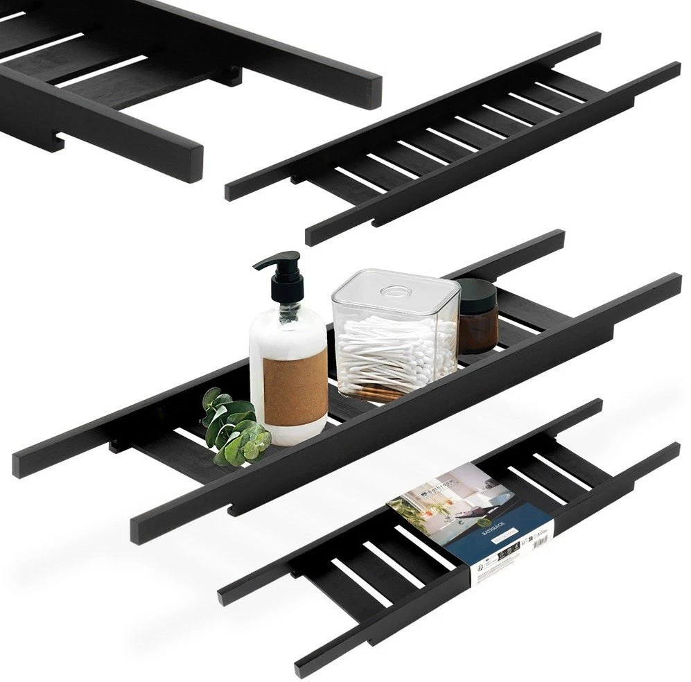 Bathroom Solutions Vonios Lentyna 68 cm Bambuko Medinė Juoda