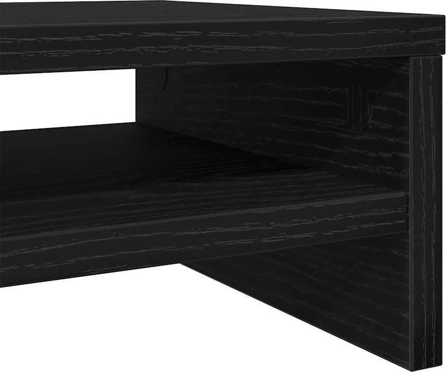 TV staliukas Monitoriaus stovas, juodo ąžuolo spalvos, 100x24x13 cm, inžinerinė mediena