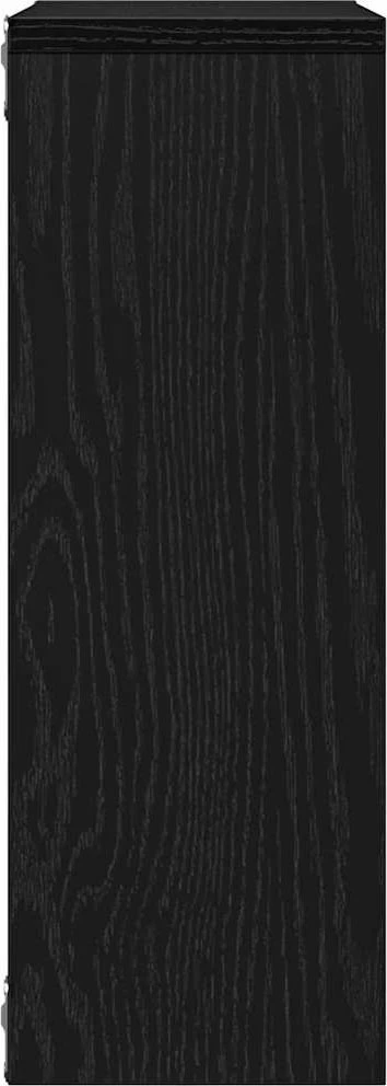 Sieninė lentyna, juodo ąžuolo spalvos, 45x16x45 cm, inžinerinė mediena