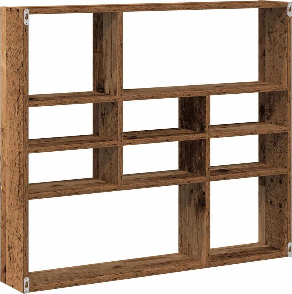 Sieninė lentyna Old Wood 90x16x78 cm Inžinierinė mediena