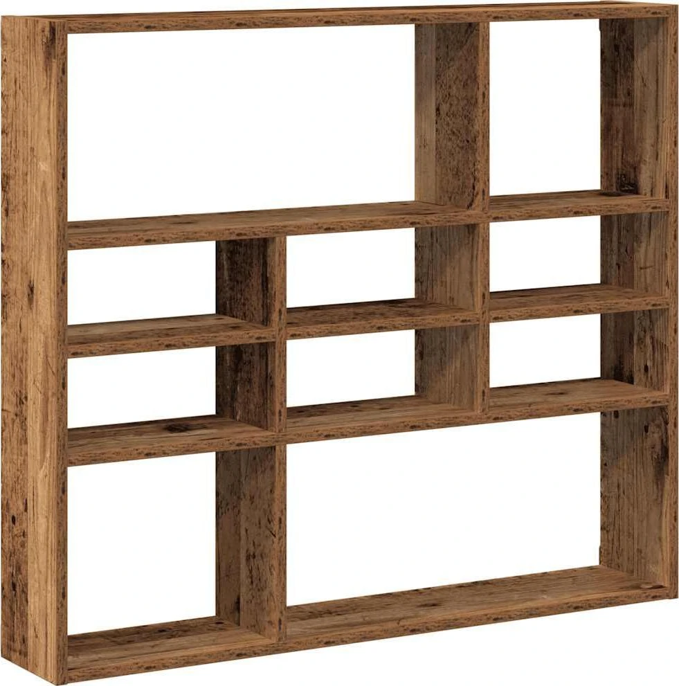 Sieninė lentyna Old Wood 90x16x78 cm Inžinierinė mediena