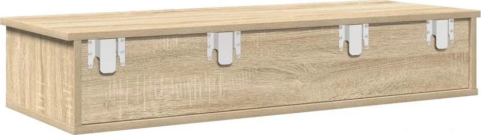 Sieninė lentyna su stalčiais, sonoma ąžuolo, 100x37,5x19cm