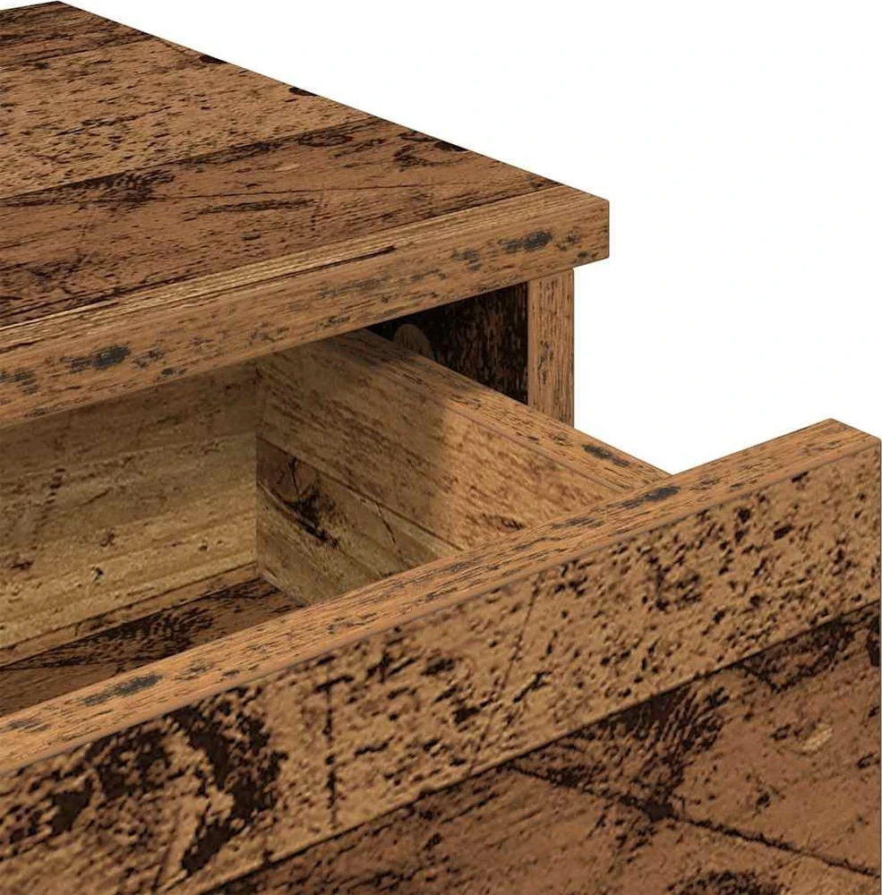 Sieninė lentyna su stalčiais, medienos, 100x37,5x19cm