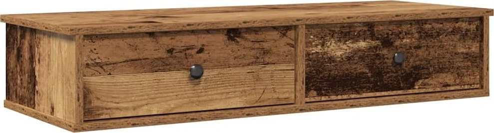 Sieninė lentyna su stalčiais, medienos, 100x37,5x19cm