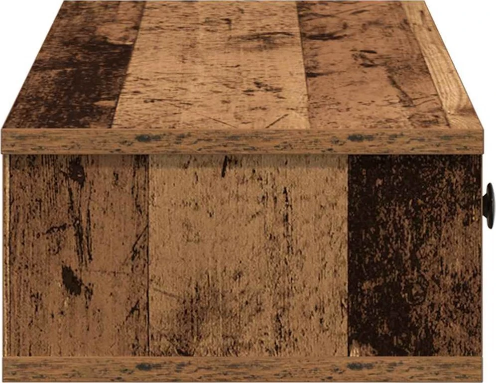 Sieninė lentyna su stalčiais, medienos, 100x37,5x19cm