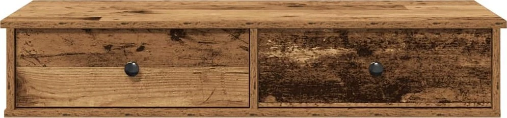 Sieninė lentyna su stalčiais, medienos, 100x37,5x19cm