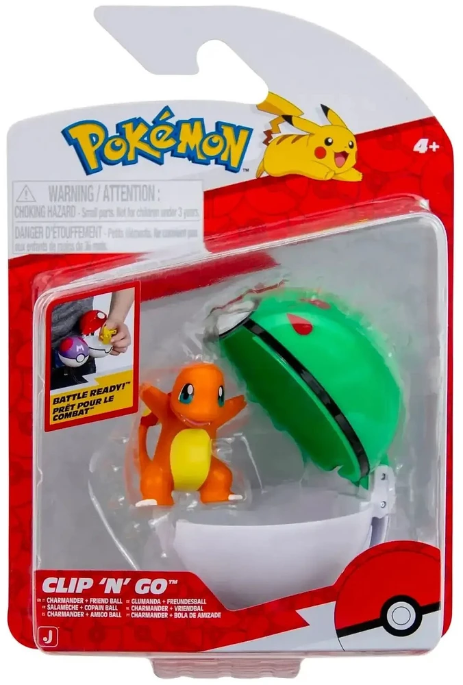 Pokémon - Clip N Go Charmander su draugų kamuoliuku (PKW4162)