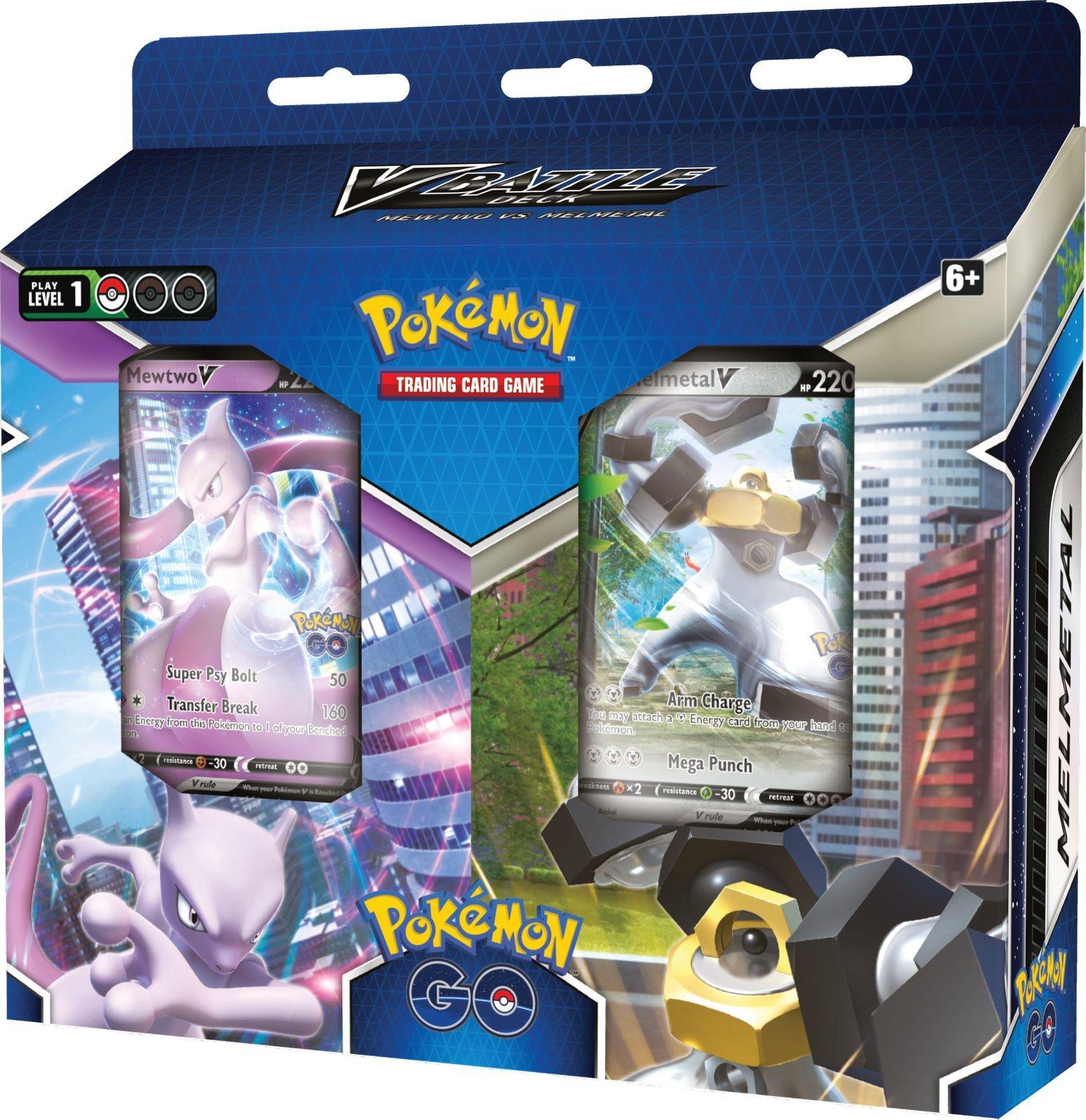 „Pokemon Pokemon TCG“ – „Pokemon GO Mewtwo“ ir „Melmetal V“ kovos kaladžių rinkinys