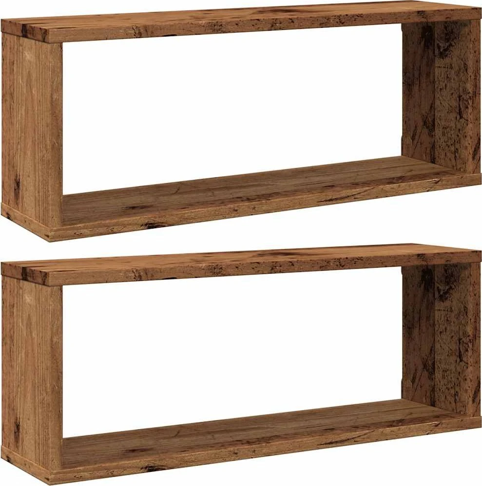 Sieninės lentynos, 2vnt., medienos, 60x15x23cm, MDP