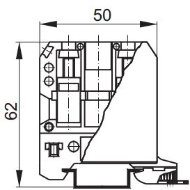 Pokoj Se A11-1538 Bėgelio gnybtų kaladėlė 4-25 mm2 pilka ZG-G25/TS35 A11-1538