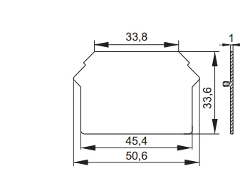 Pokoj Se A41-8111 Galinė plokštelė PS-N1 1 mm geltona A41-8111