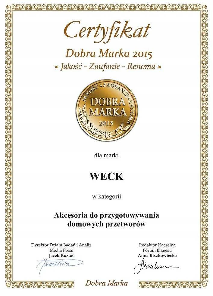 „Keep Fresh Weck“ dangtelis, 8 cm, baltas, 5 vnt.