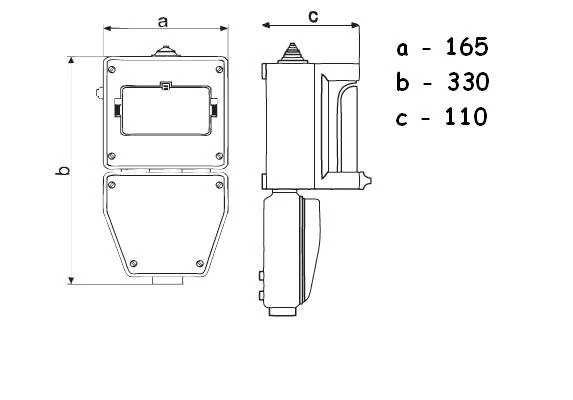 Polam-Nakło IZOLIACINĖ DĖŽĖ SWKI03 25A 400V IP43