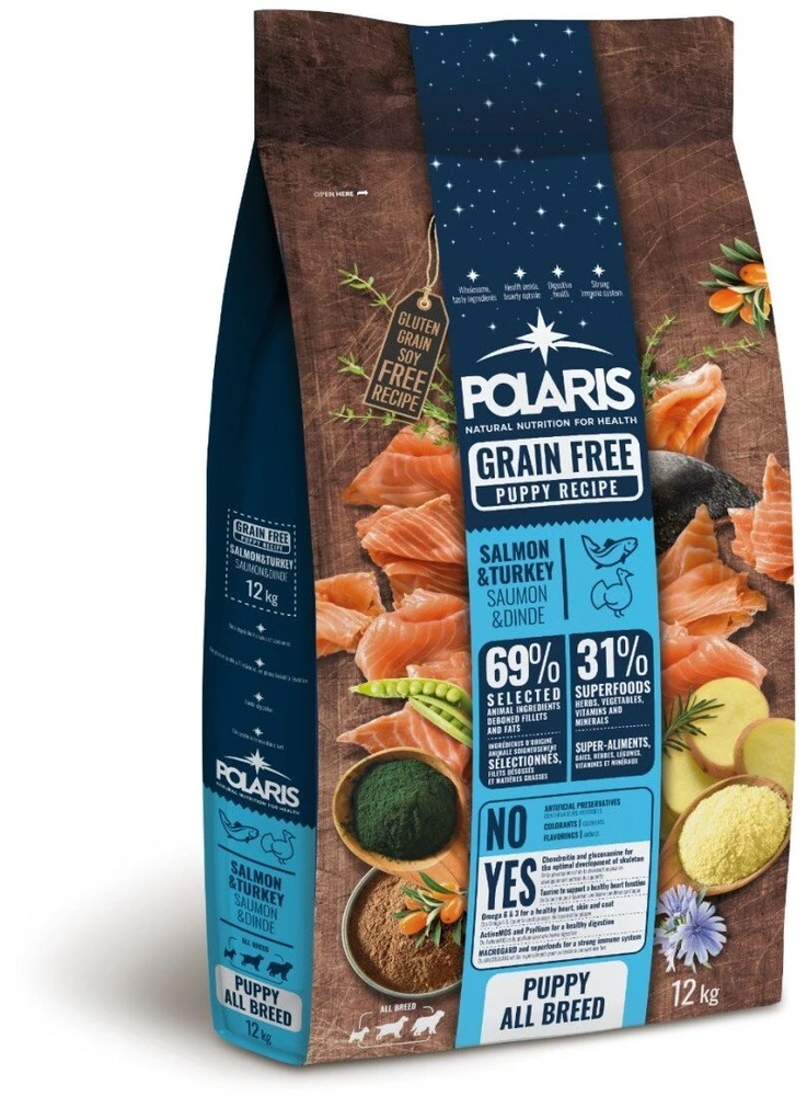 POA POLARIS Puppy su lašiša ir kalakutiena – sausas pašaras šunims – 12kg